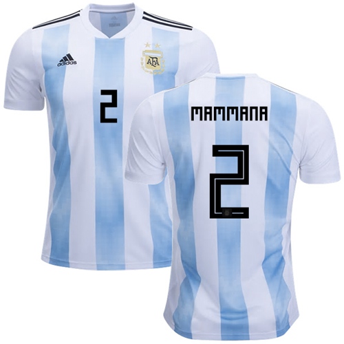 Argentina #2 Mammana Home Soccer Country Jersey - Click Image to Close